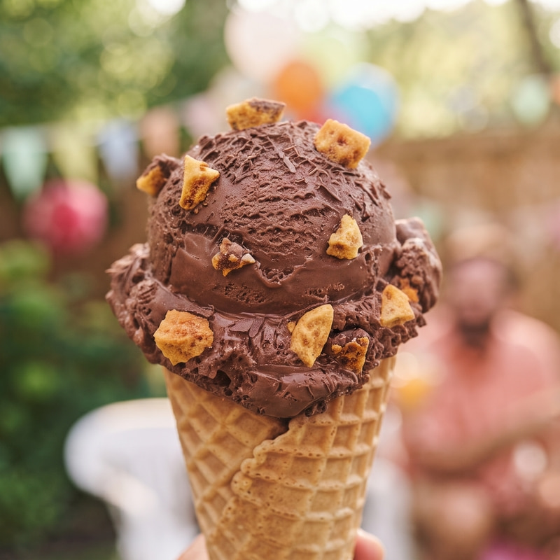 Choc Honeycomb Crunch scoop