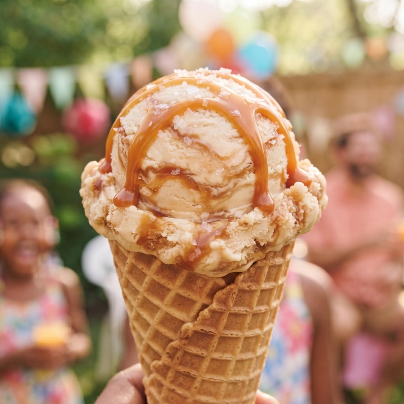 Salted Caramel Swirl scoop