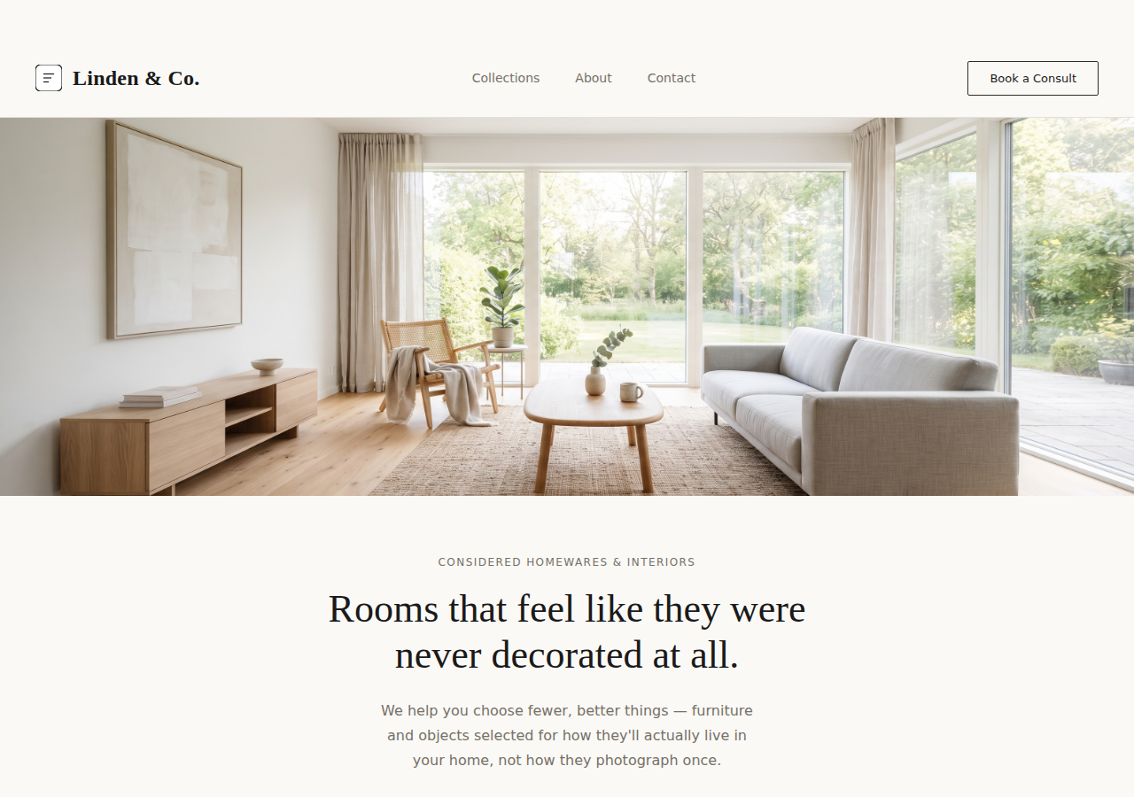 Clean & Minimal direction preview